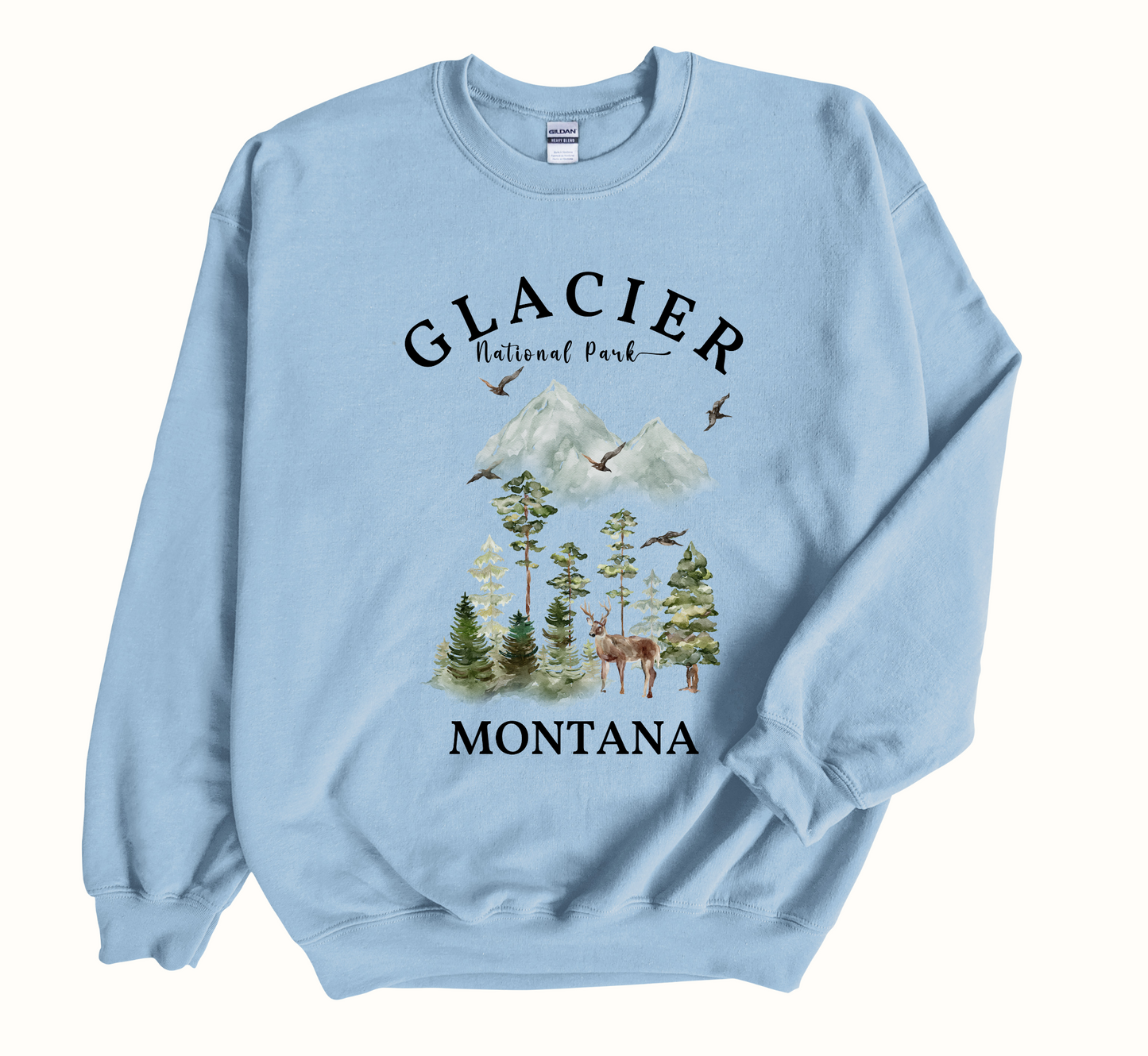 Glacier National Park Montana Sweatshirt, Unisex Pullover