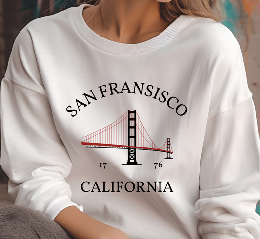 San Fransisco Sweatshirt Golden Gate Bridge