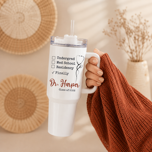 Gift Ideas for Medical Student Personalized Tumbler for New Doctor