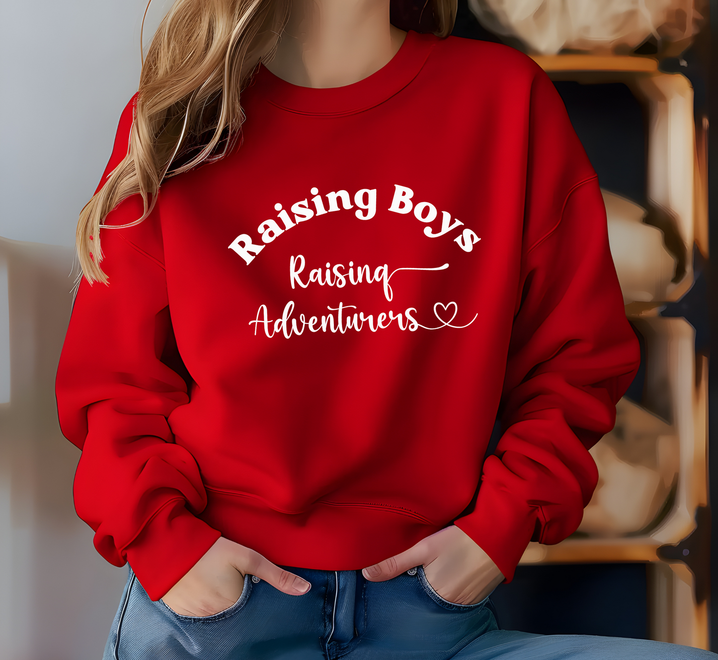 Raising Boys Mom Sweatshirt
