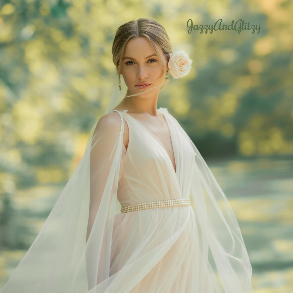 wedding dress pearl belt