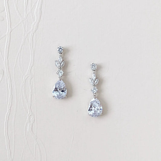 prom earrings silver dangle