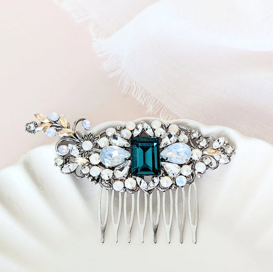 Crystal Bridal Hair Comb - JazzyAndGlitzy