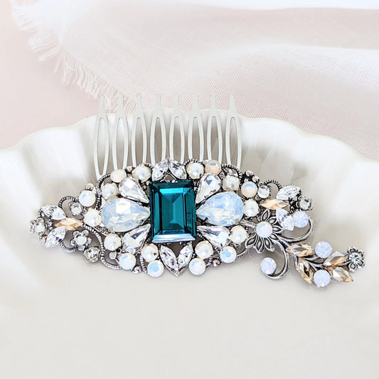 Crystal Bridal Hair Comb - JazzyAndGlitzy