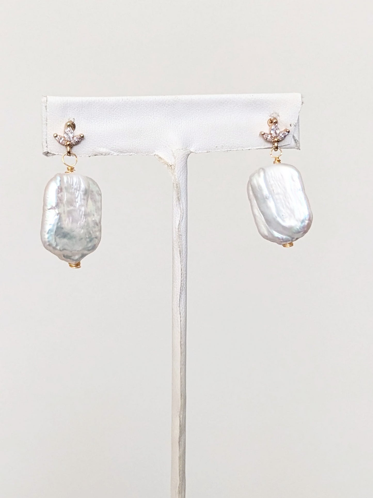 Large Baroque Pearl Earrings