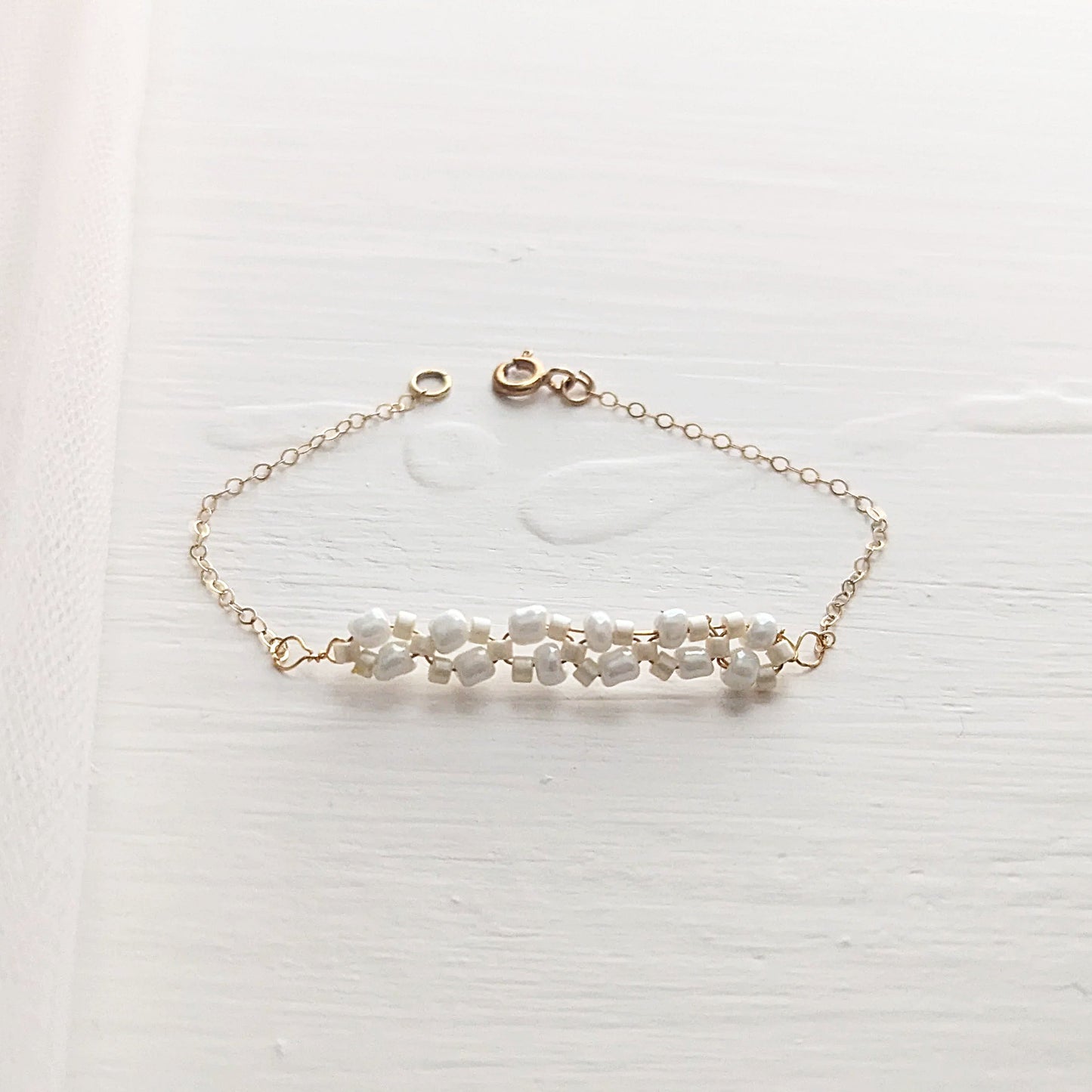 delicate pearl bracelet