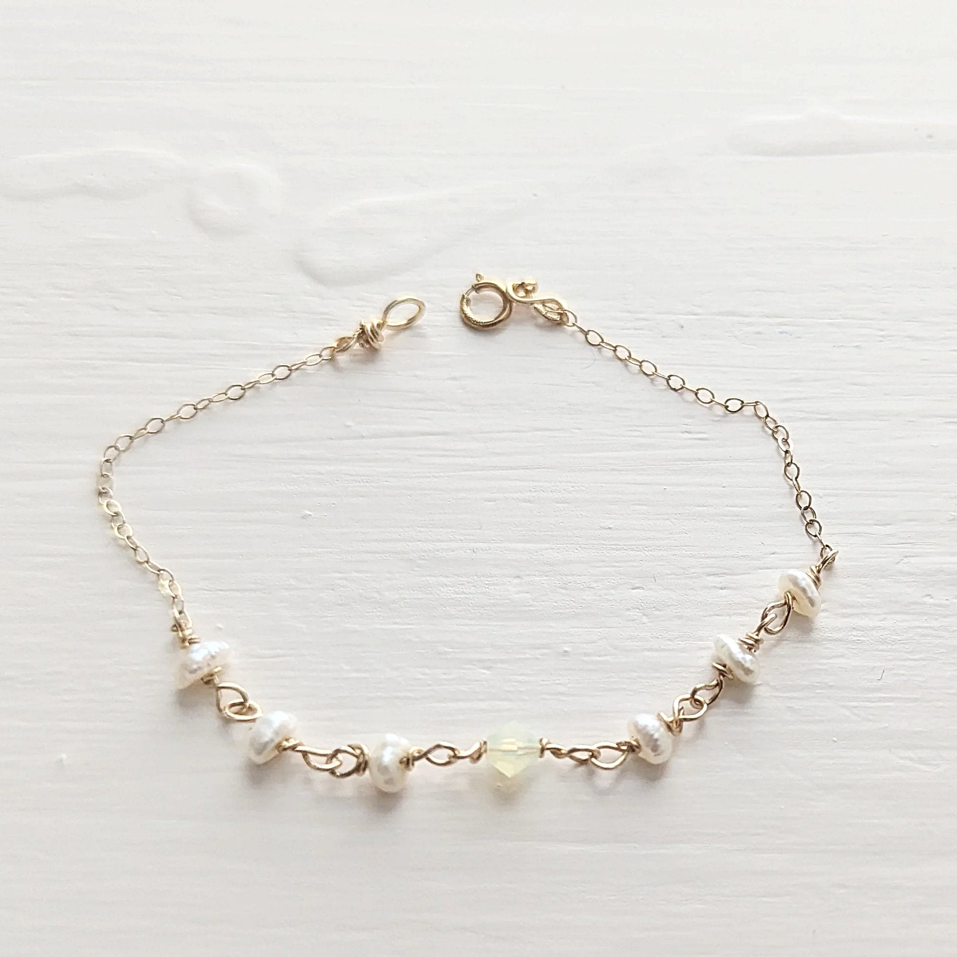 14k pearl bracelet