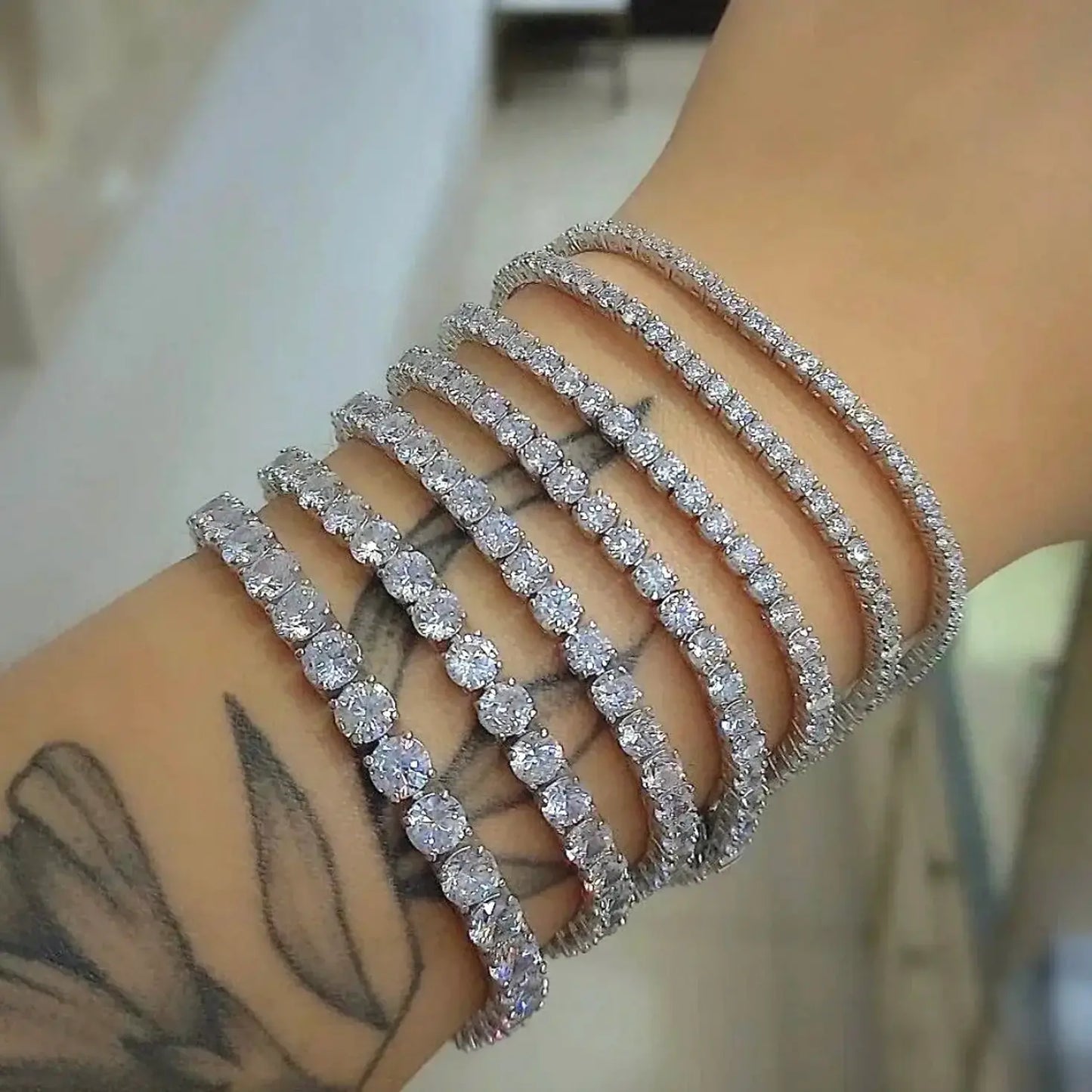 Sterling Silver Diamond Tennis Bracelet 2314K