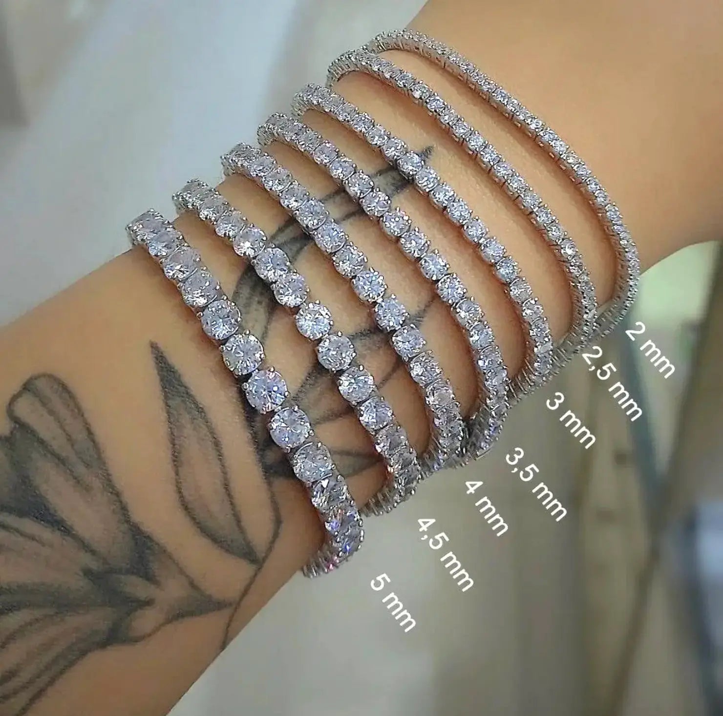 Sterling Silver Diamond Tennis Bracelet 2314K