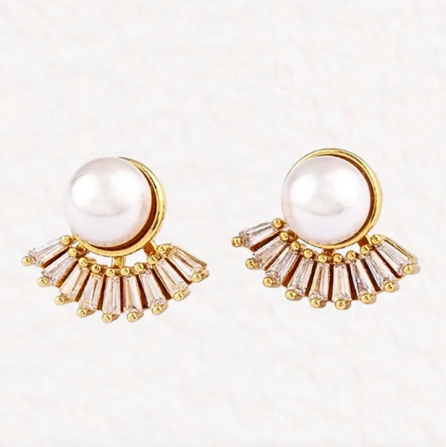 gold stud wedding earrings