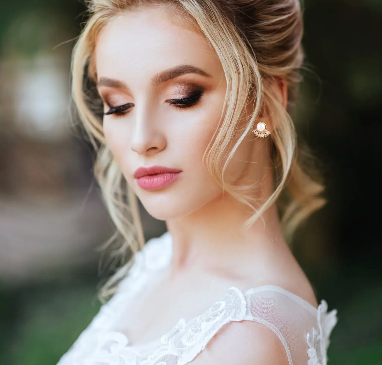 art deco bride earrings