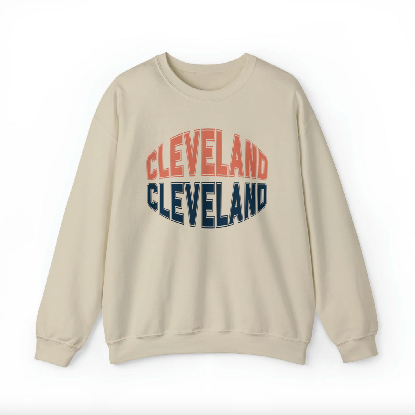Cleveland Sweatshirt Retro Sports Grey Sweater Unisex Sizing Cleveland Pullover Group Crewneck