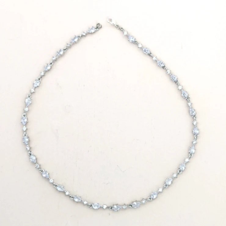 zirconia tennis necklace