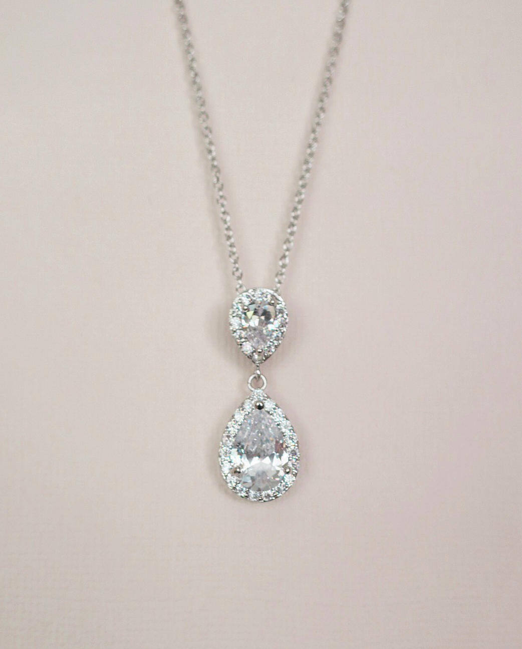 cubic zirconia bridal necklace sets