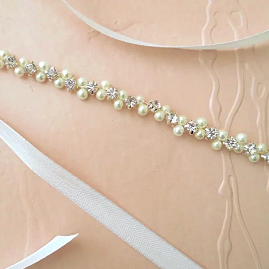 beaded wedding belt pearl