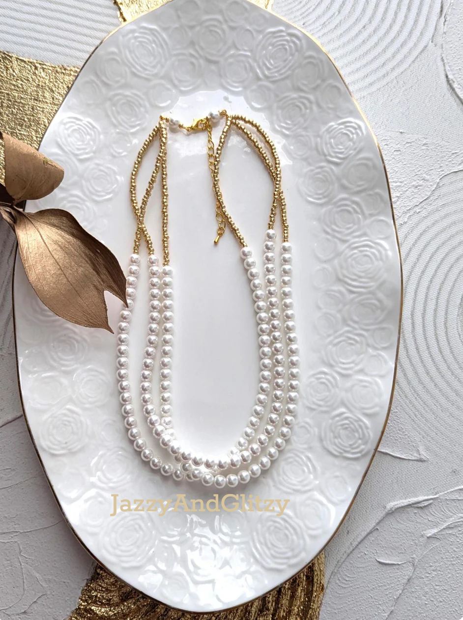 Boho Bride Pearl Necklace