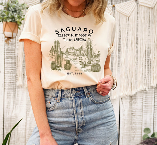 Saguaro Cactus Sweatshirt: Tucson Arizona National Park Unisex Crewneck