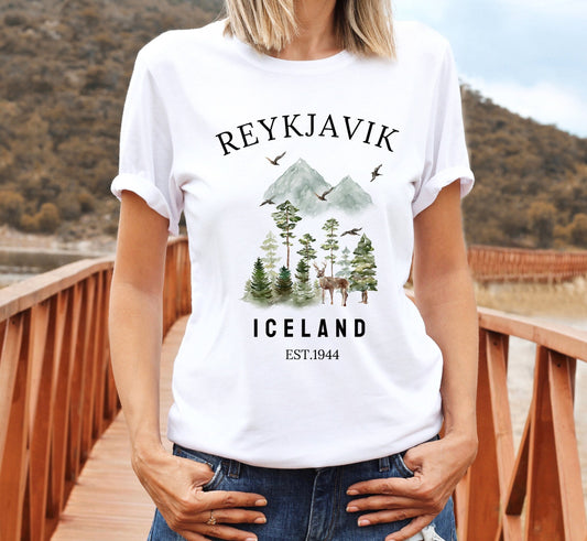 Iceland Sweatshirt: Reykjavik Scandinavian Design - Unisex Travel Shirt
