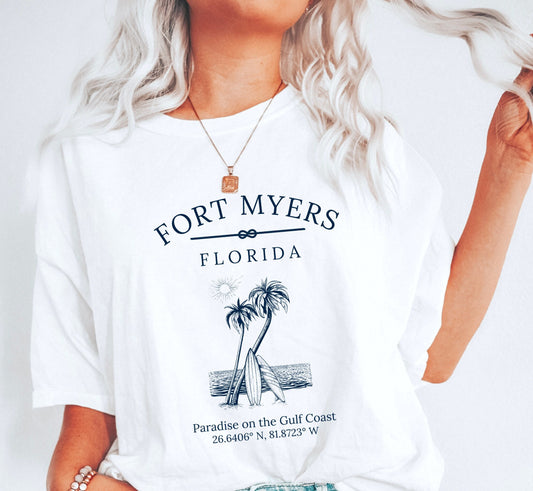 Fort Myers Florida T-Shirt: Beach Life Nautical Tee