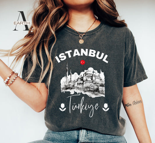 Istanbul Turkiye Comfort Colors Shirt: Bosphorus Graphic Tee