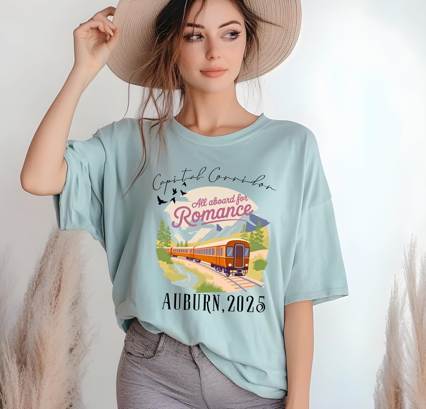Auburn Train Travel T-Shirt: Vintage Railroad Design