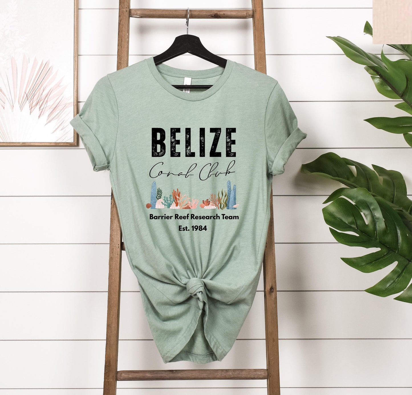 Belize Coral Reef Graphic Tee: Tropical Beach Shirt, Ocean Lover Gift