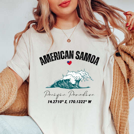 American Samoa Surf Shirt: Vintage Pacific Island Graphic Tee