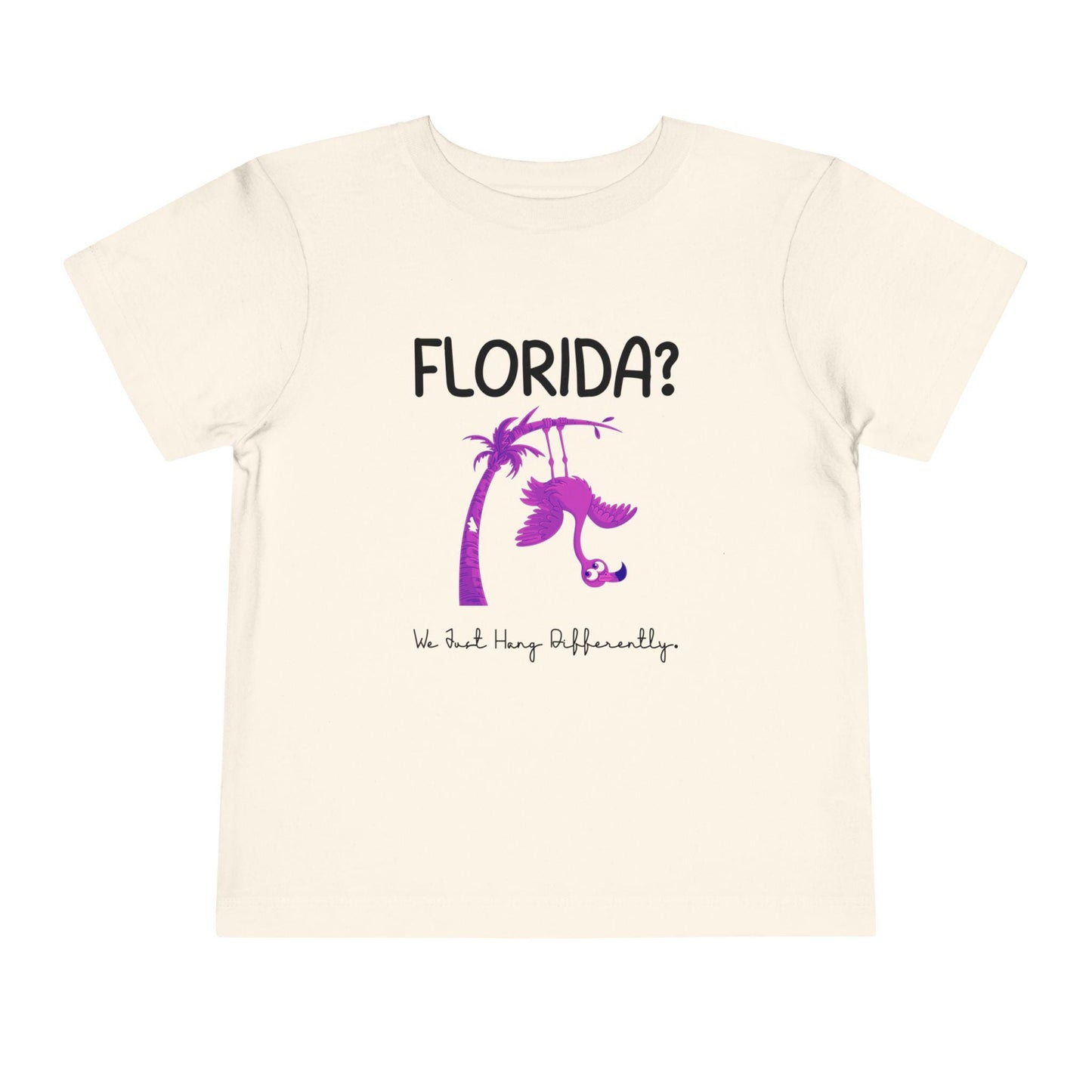Funny Florida Toddler Shirt: Hurricane Survivor Flamingo Tee