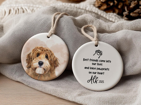 Pet Photo Ornament Memorial Gift for Dog Lover Cat Loss Memory Ornament Horse