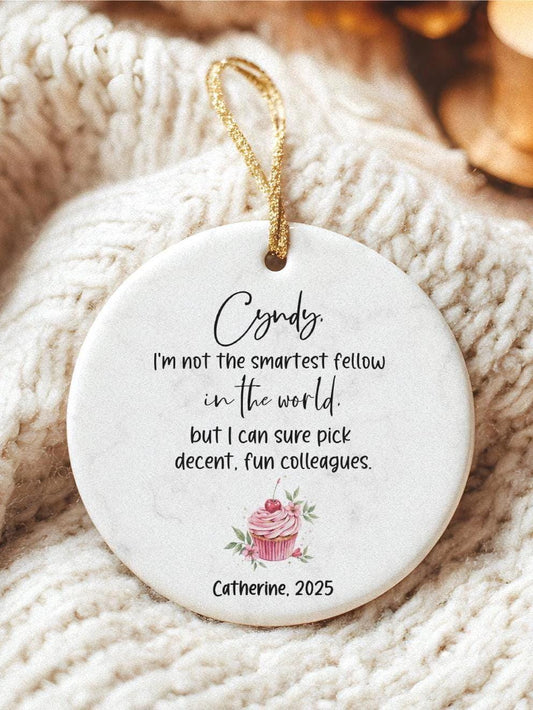 Personalized Colleague Ornament Work Bestie Friendship Keepsake Gift