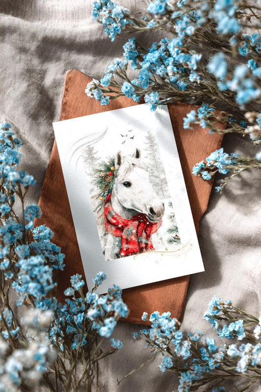 3 Sets of Watercolor Horse Wall Art: Card & Gift Tags Bundle (Digital Download)