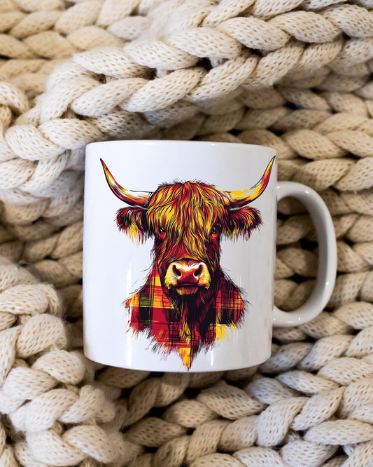 Highland Cow SVG: Scottish Plaid PNG, PDF Digital Download Print