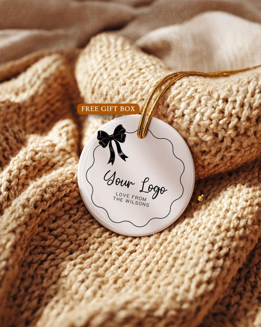 Custom Logo Ornament • Business Logo Gift • Personalized Company Ornament • Brand Keepsake • Corporate Holiday Gift