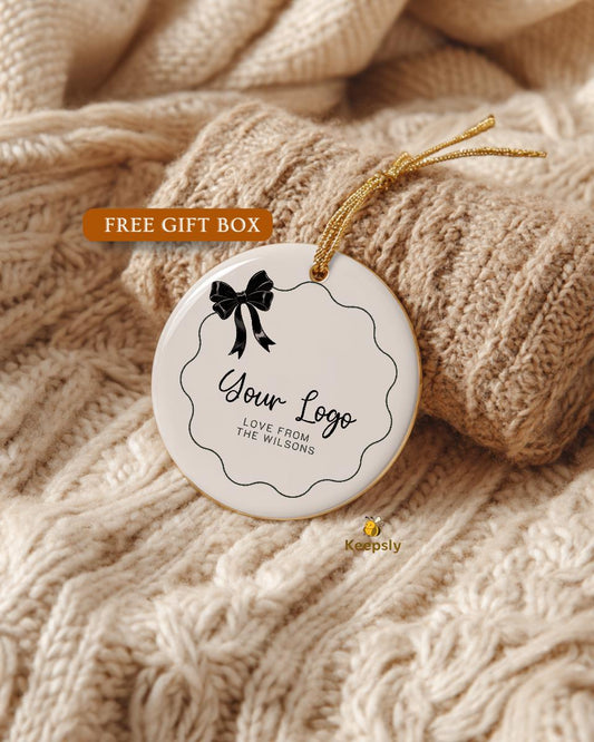 Custom Logo Ornament • Business Logo Gift • Personalized Company Ornament • Brand Keepsake • Corporate Holiday Gift