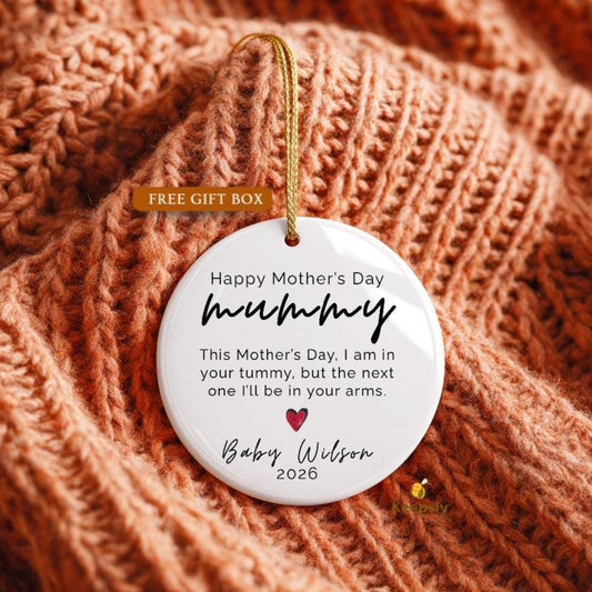 Personalized Mummy from Bump, New Mum Gift, Pregnancy Ornament