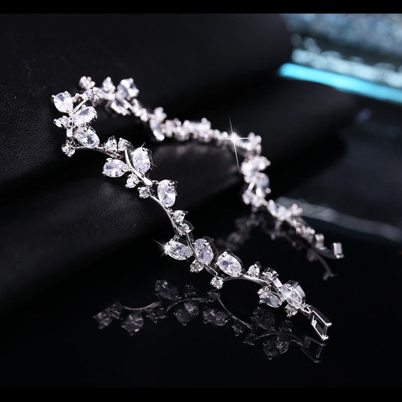 Cubic Zirconia Vine Design Bracelet