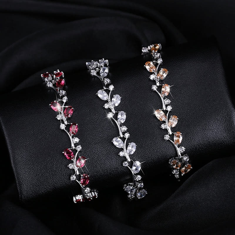 Cubic Zirconia Vine Design Bracelet