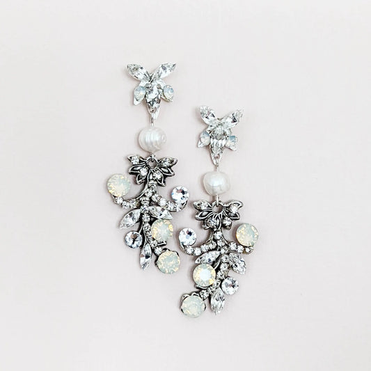 Leaf Wedding Earrings for Bohemian Brides - JazzyAndGlitzy