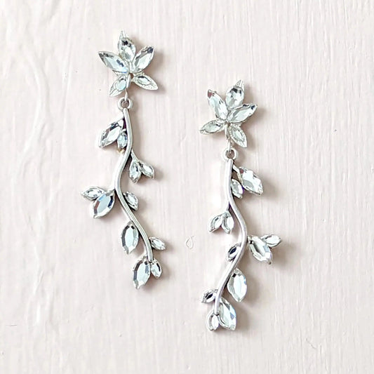 Silver Wedding Earrings - JazzyAndGlitzy