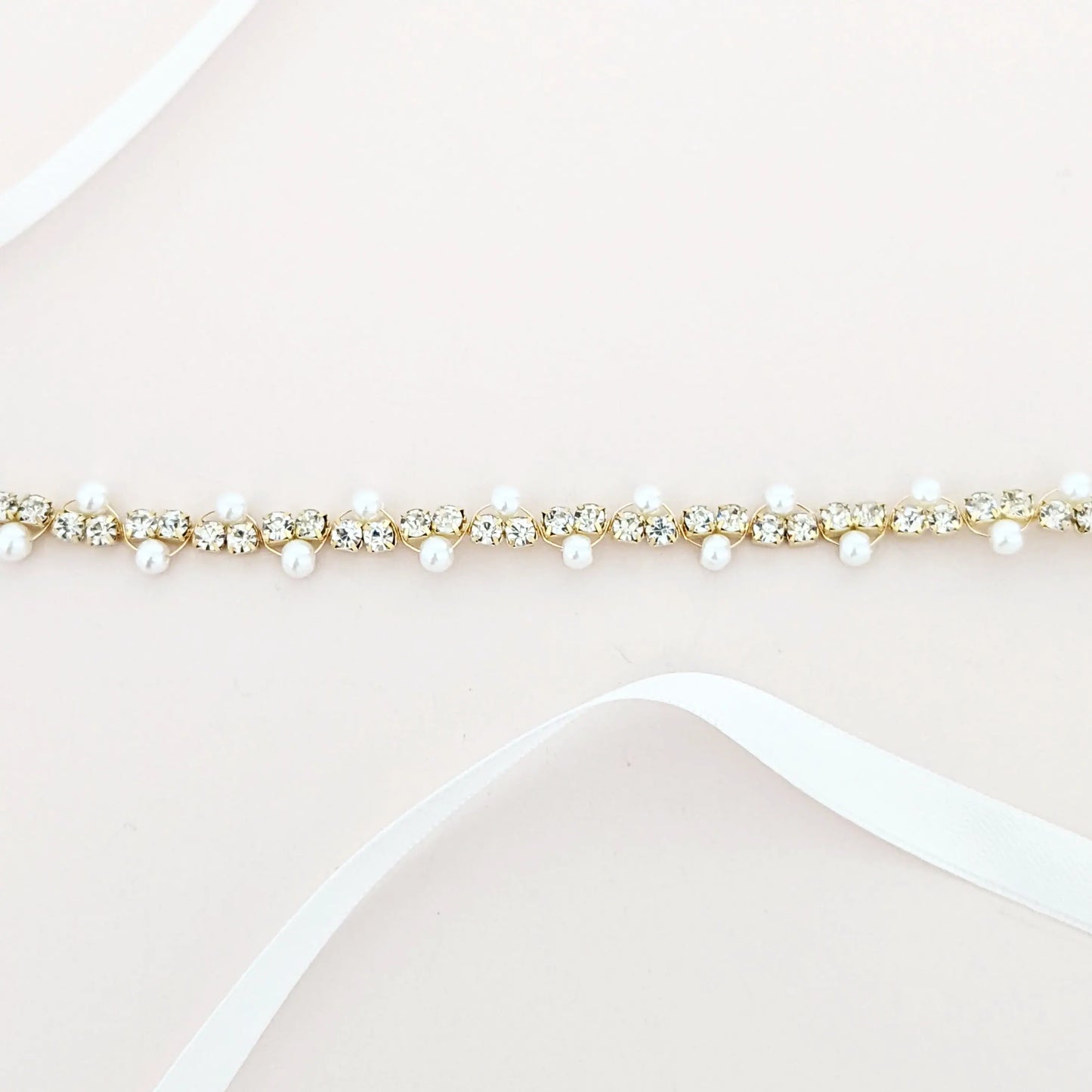 Vintage Crystal Bridal Sash Art Deco Wedding Belt