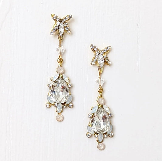 Gold Bridal Earrings - Earrings - JazzyAndGlitzy