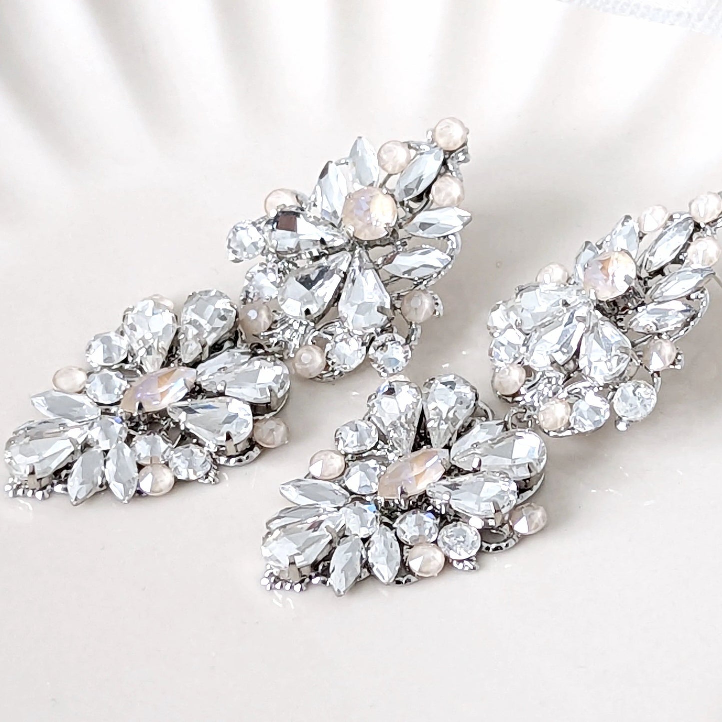 Statement Earrings Wedding - 8635 - JazzyAndGlitzy