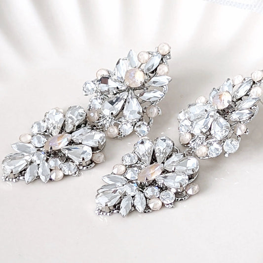 Statement Earrings Wedding - 8635 - JazzyAndGlitzy