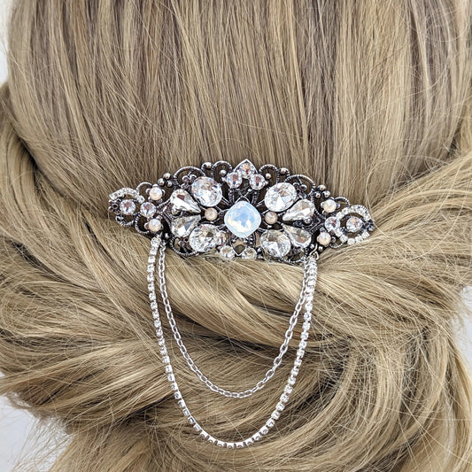 Vintage Style Opal Hair Comb | 34878 - JazzyAndGlitzy