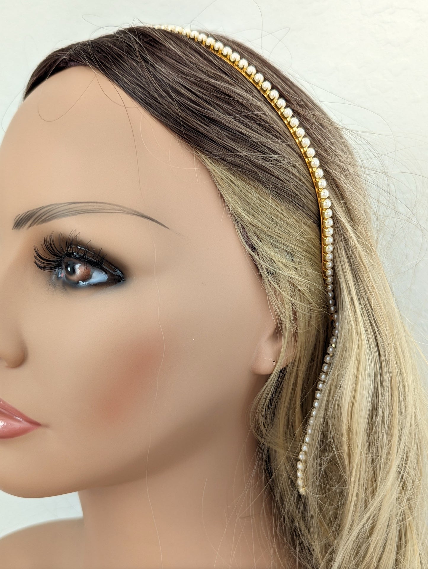 Gold Pearl Headband | 22496 - Hair Accessories