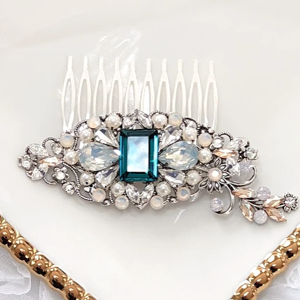 Emerald Green Hair Piece - Hair Accessories - JazzyAndGlitzy