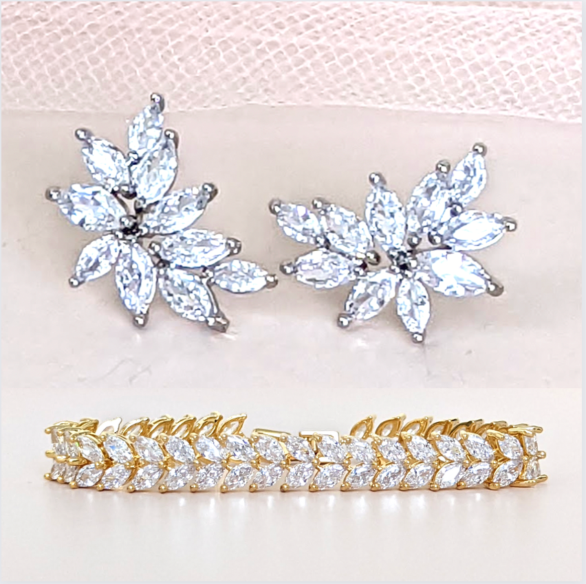 crystal bridal jewelry set