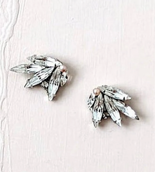 Fan Shaped Cluster Studs - JazzyAndGlitzy