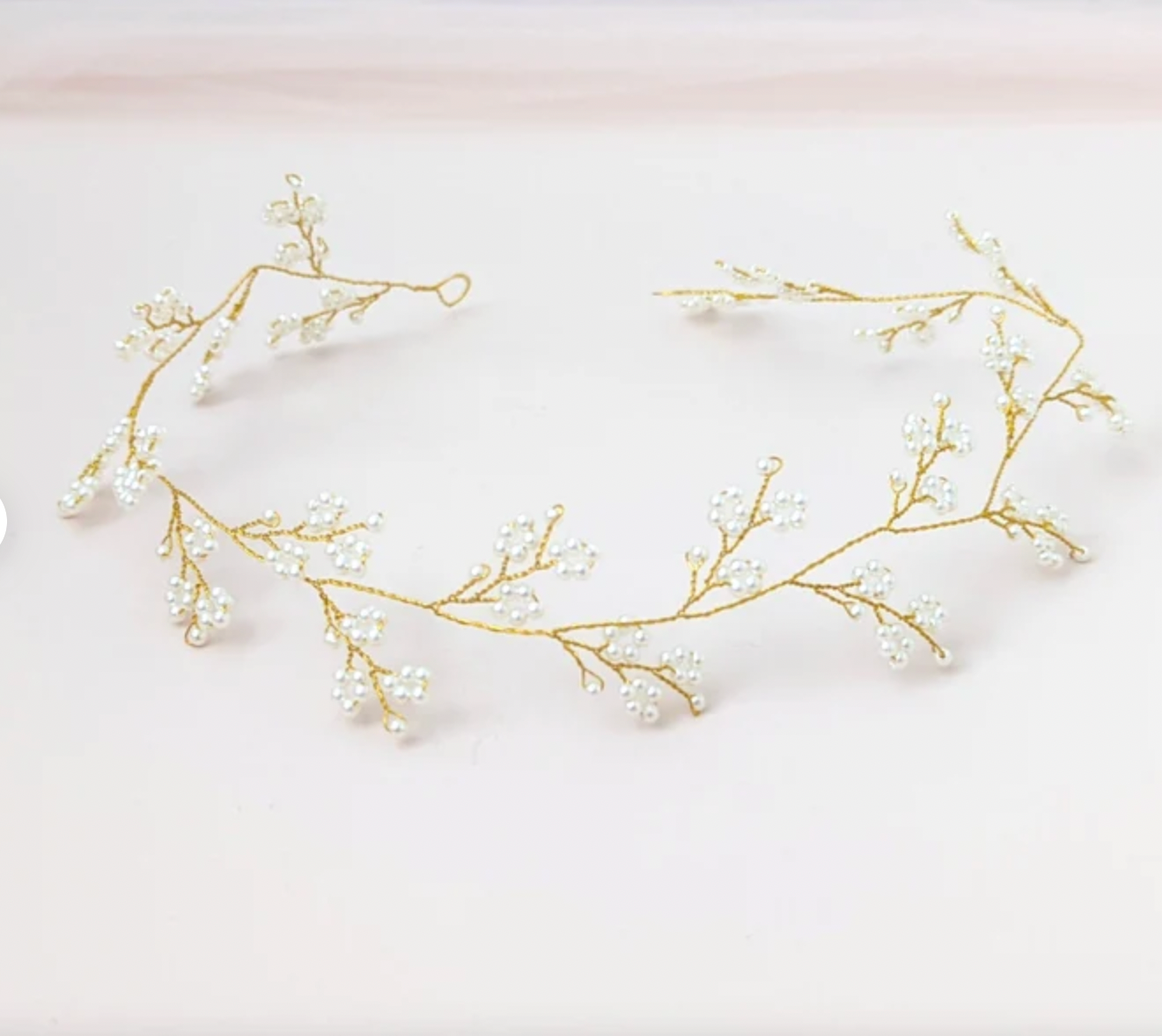 Bridal Hair Vine with Dainty Pearl Flower