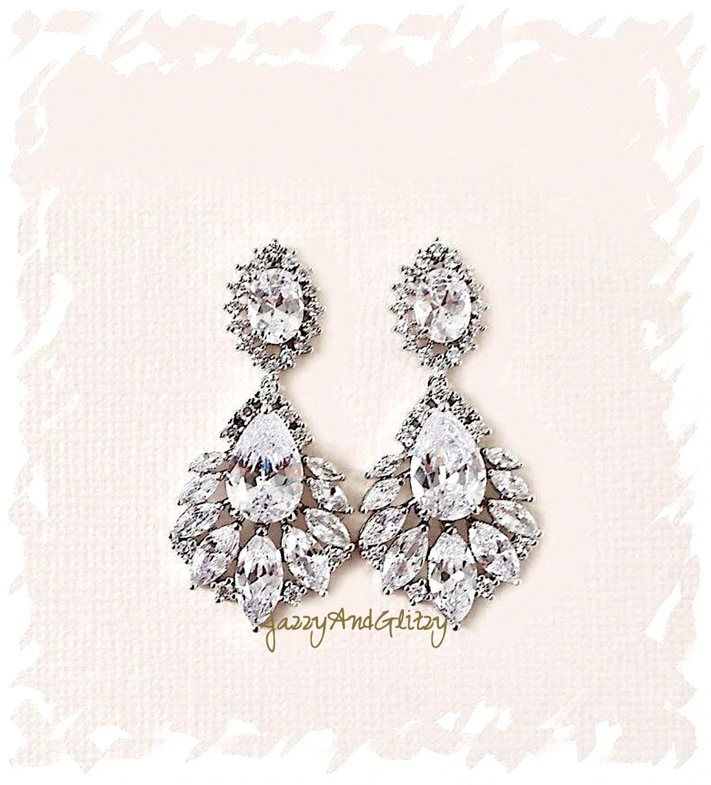 Art deco bridal deals earrings